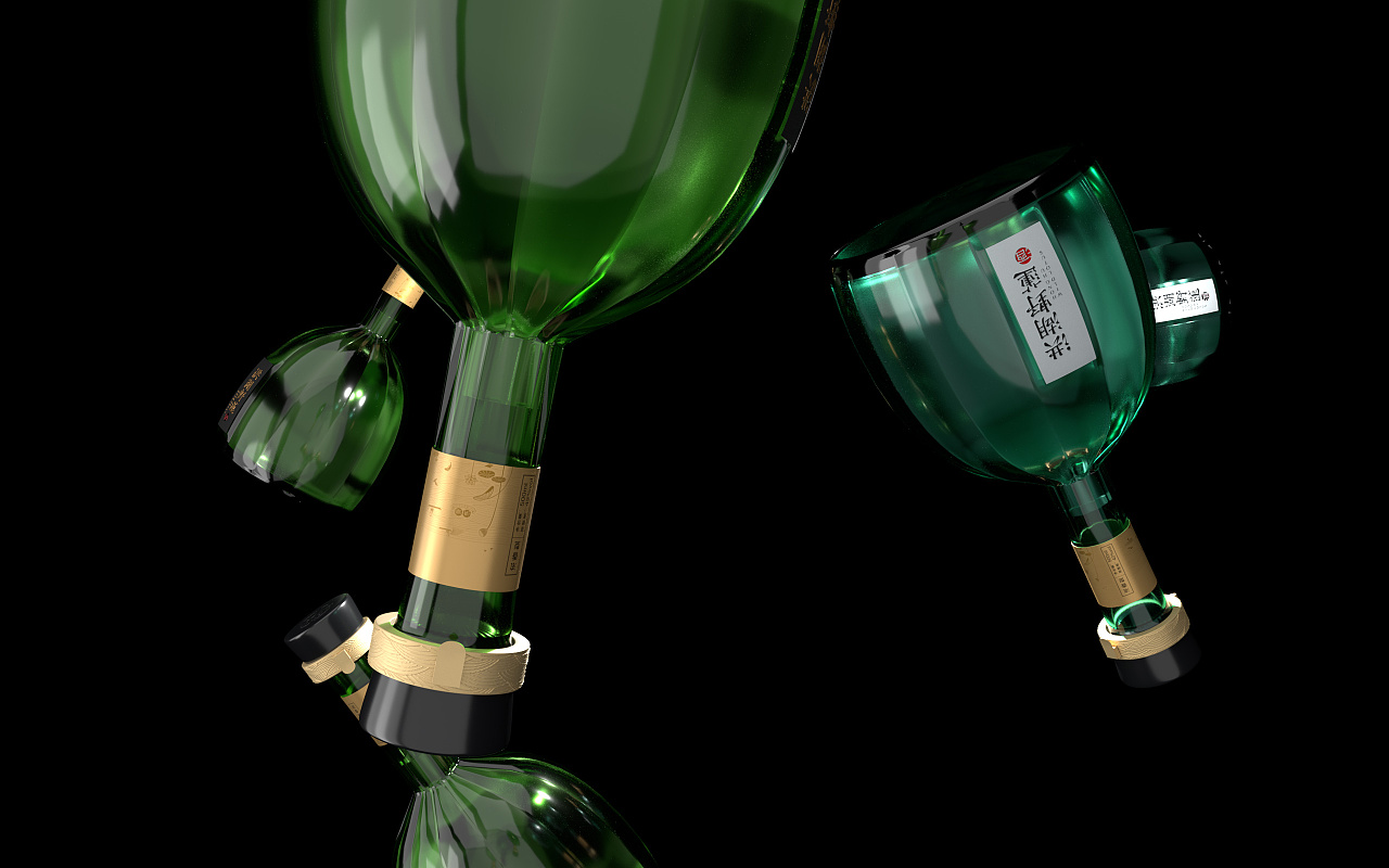 Wine packaging design，Alcohol，Wine bottle design，packing design，