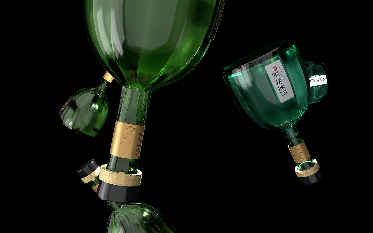 Wine packaging design，Alcohol，Wine bottle design，packing design，