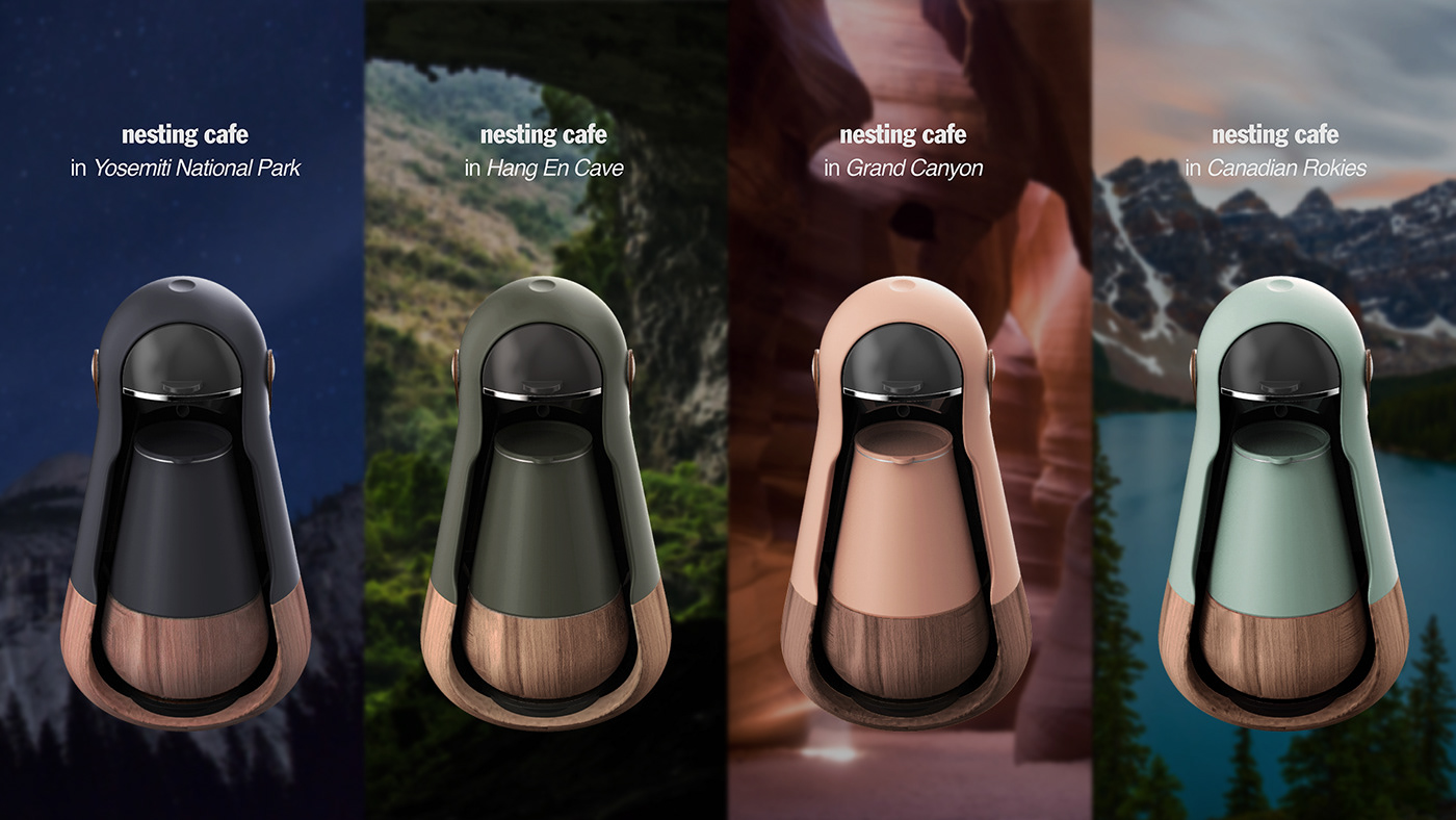 Nesting cafe，portable，Coffee set，Coffee machine，