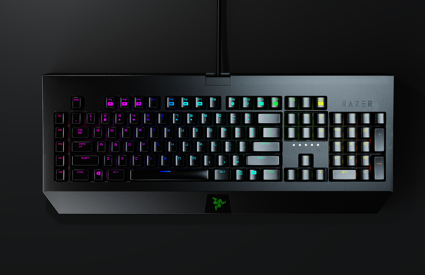 keyshot9，3C electronic digital products，Thunder snake keyboard scene practice，