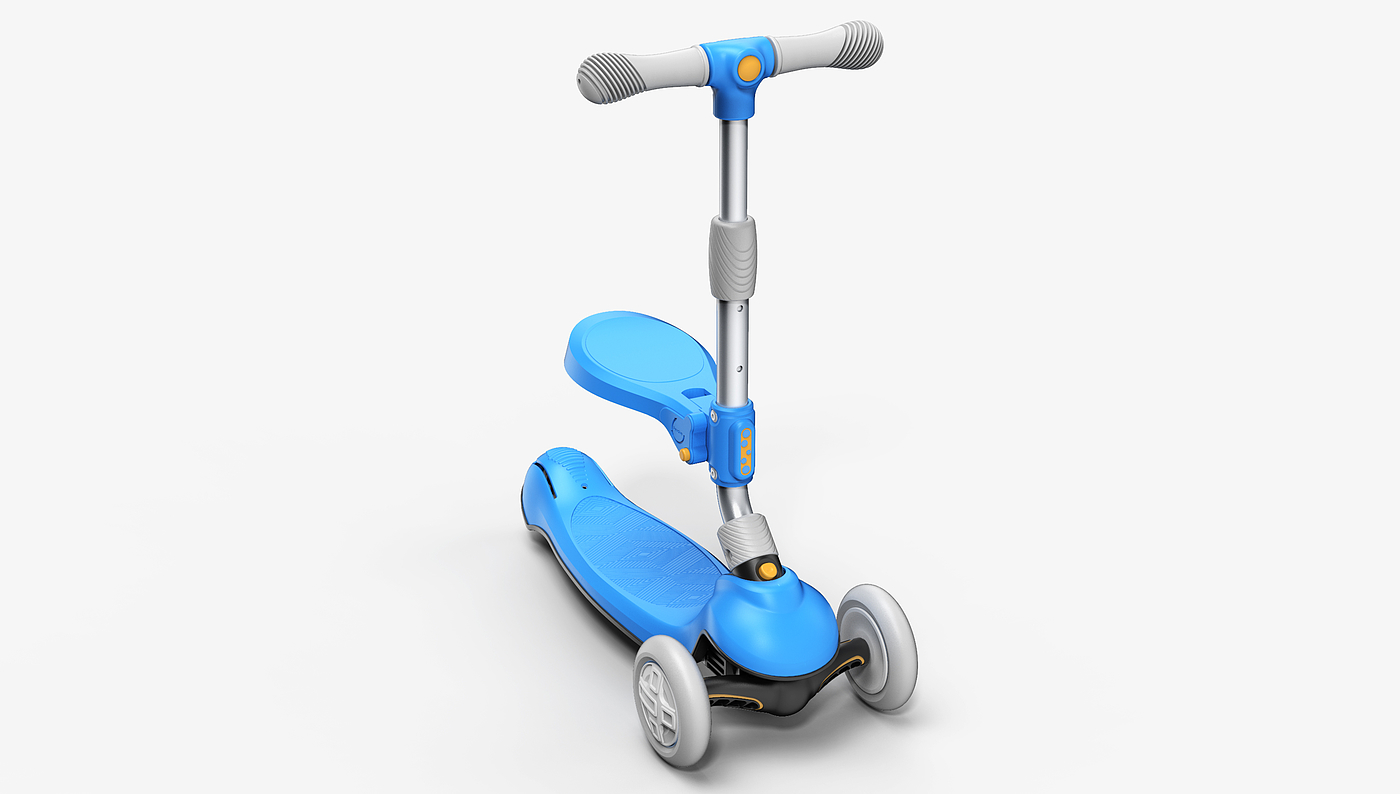 Appearance design，Scooter，Children's scooters，One shot design，