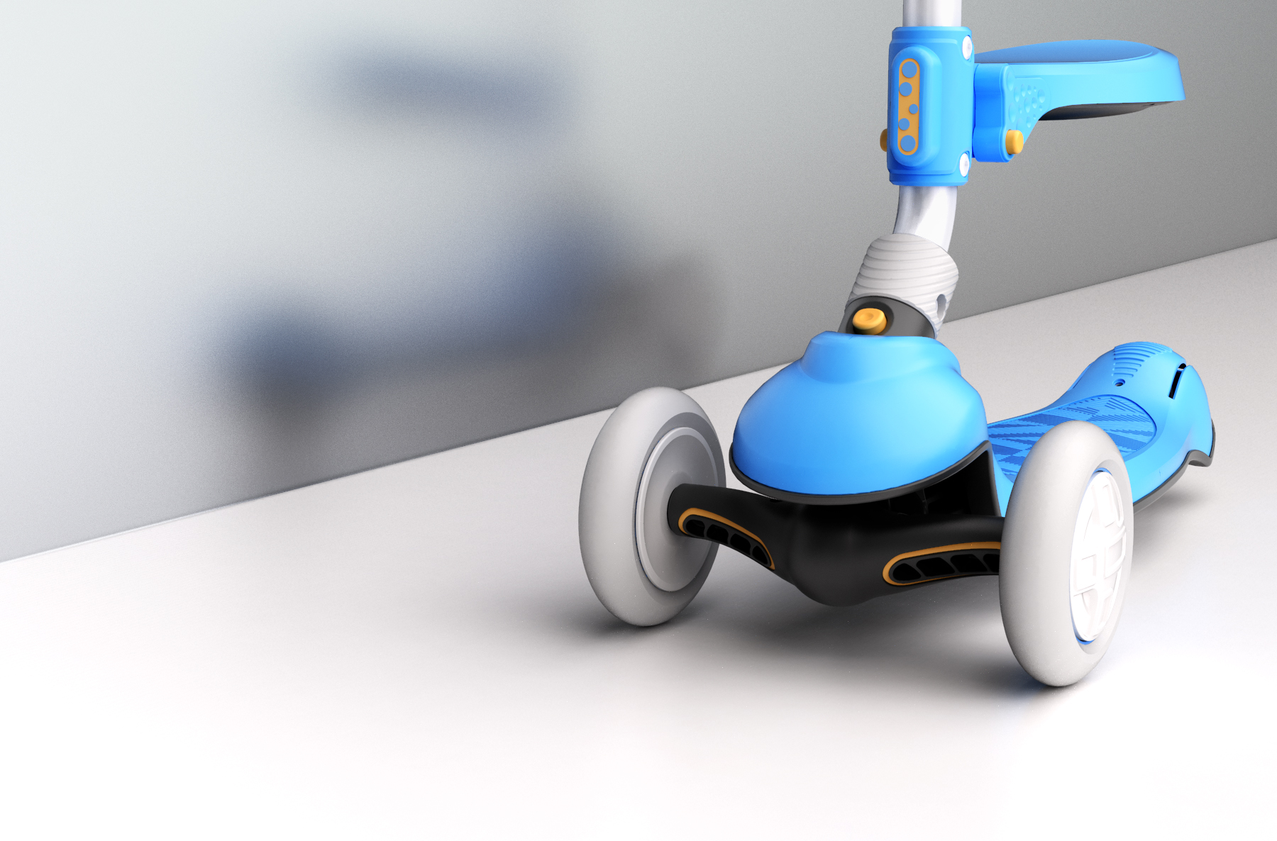 Appearance design，Scooter，Children's scooters，One shot design，