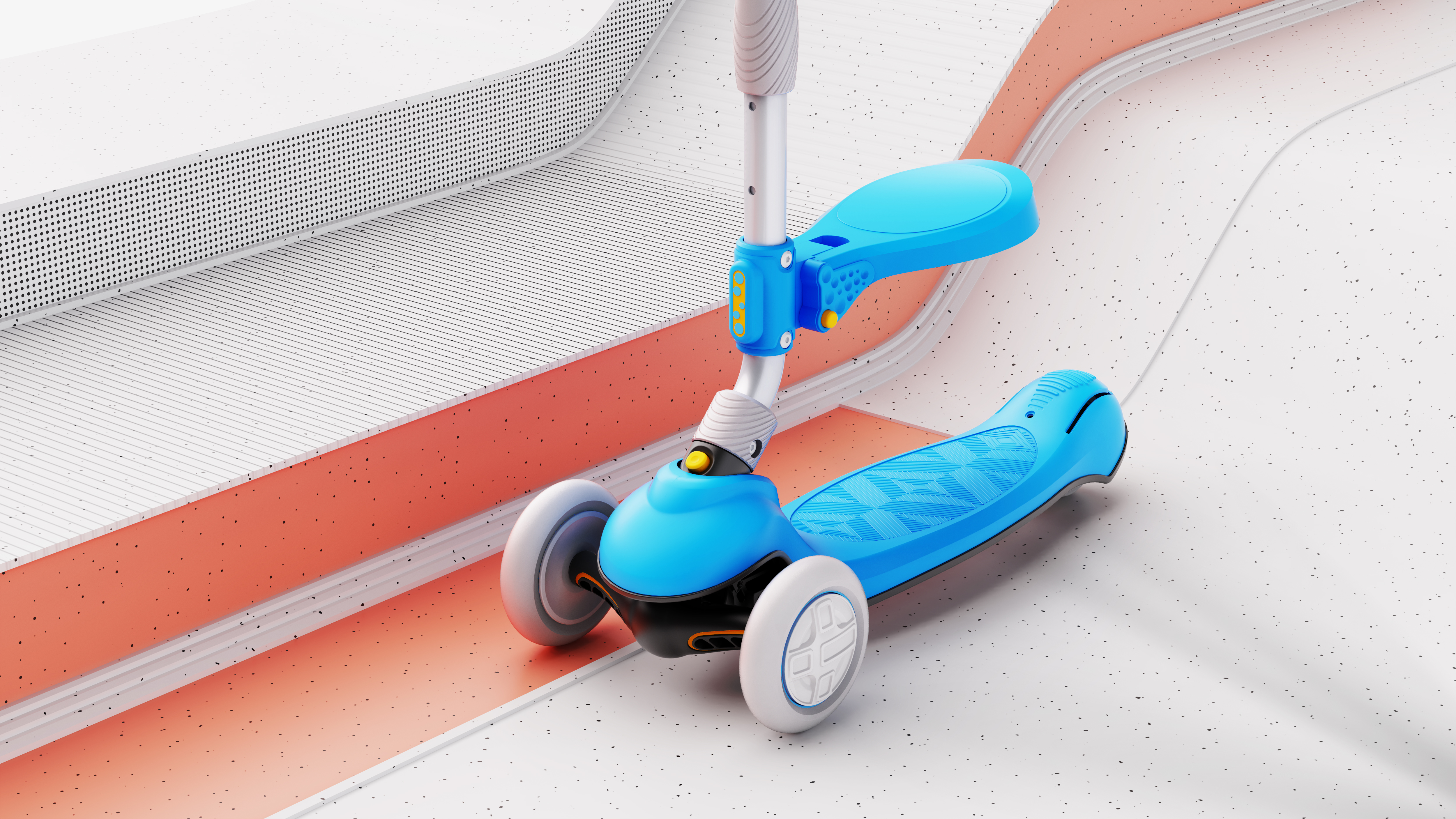 Appearance design，Scooter，Children's scooters，One shot design，