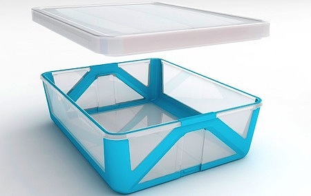 fold，plastic cement，Lunch box，originality，Design，