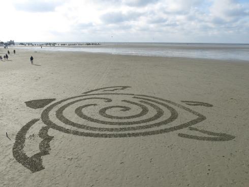 Sand painting，Mechanical turtle，originality，Design，Digital，intelligence，