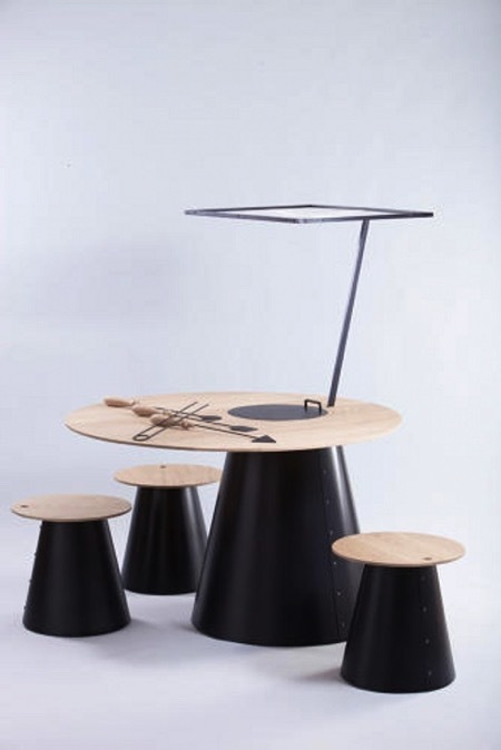 solar energy，Barbecue table，Pure natural，originality，Design，tool，equipment，