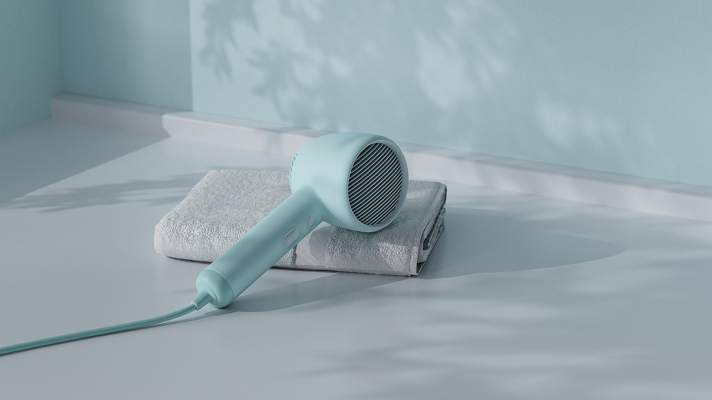 hair drier，Keyshot rendering，industrial design，product design，sample reels，