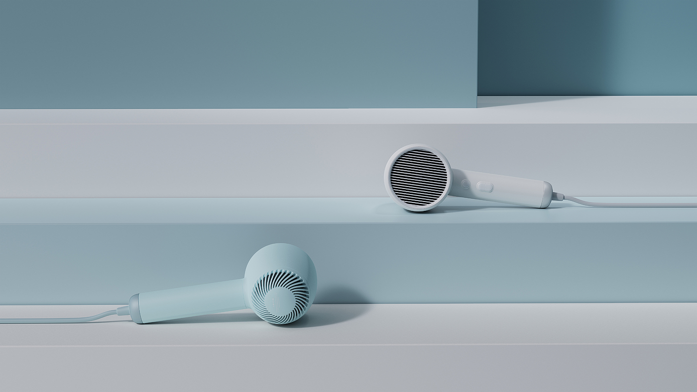 hair drier，Keyshot rendering，industrial design，product design，sample reels，