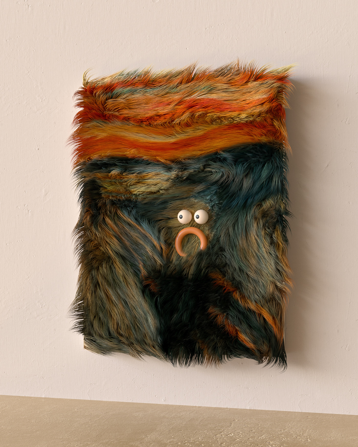 hair，painting，3d，leather and fur，