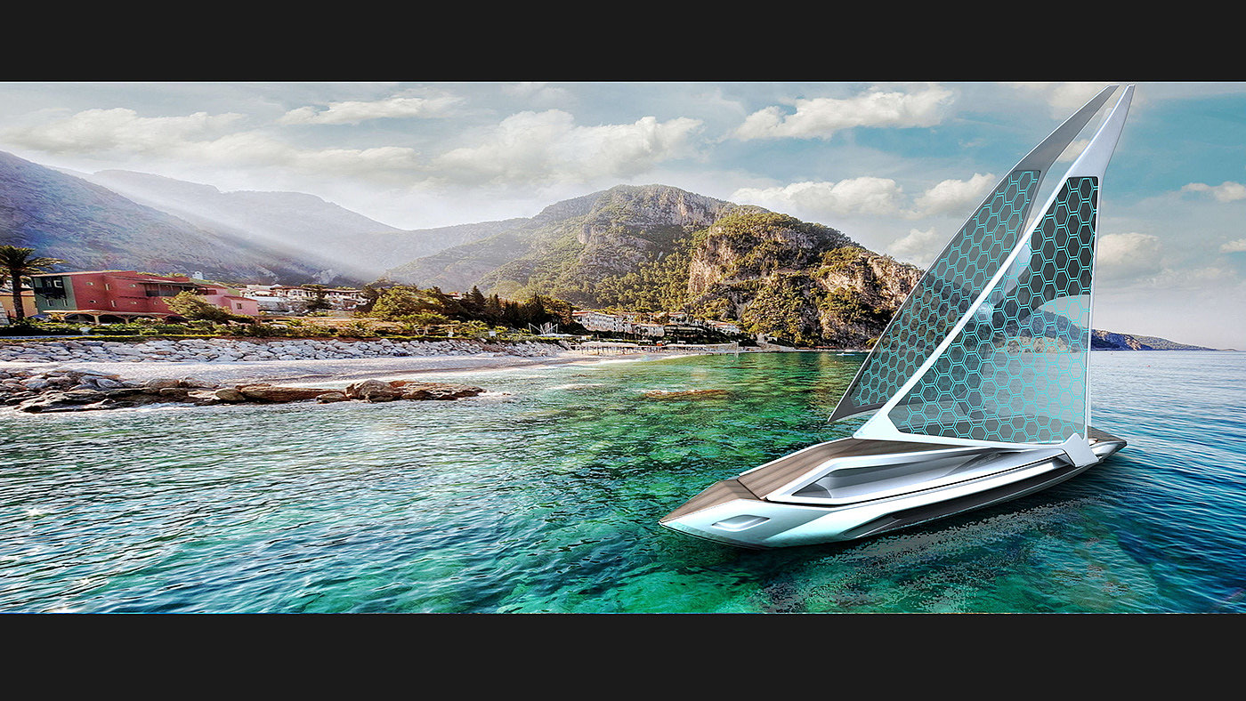 yacht，solar energy，Sailboat，