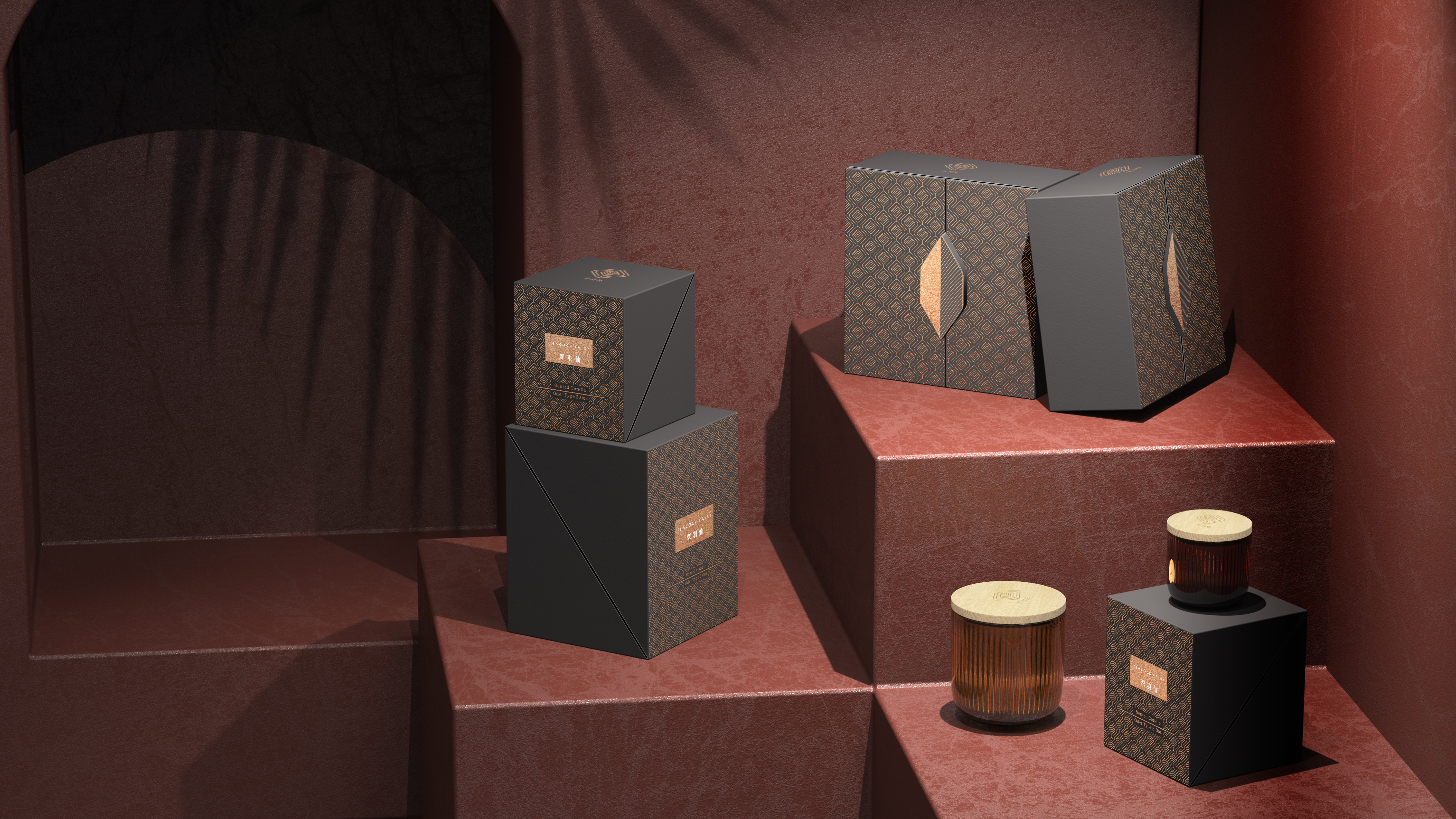 packing，Scented candles，self ，elegant，gift，