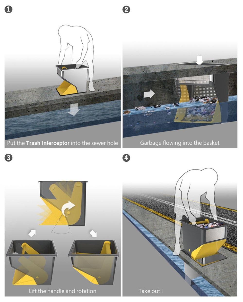 Effective，intercept，garbage，bucket，originality，Design，