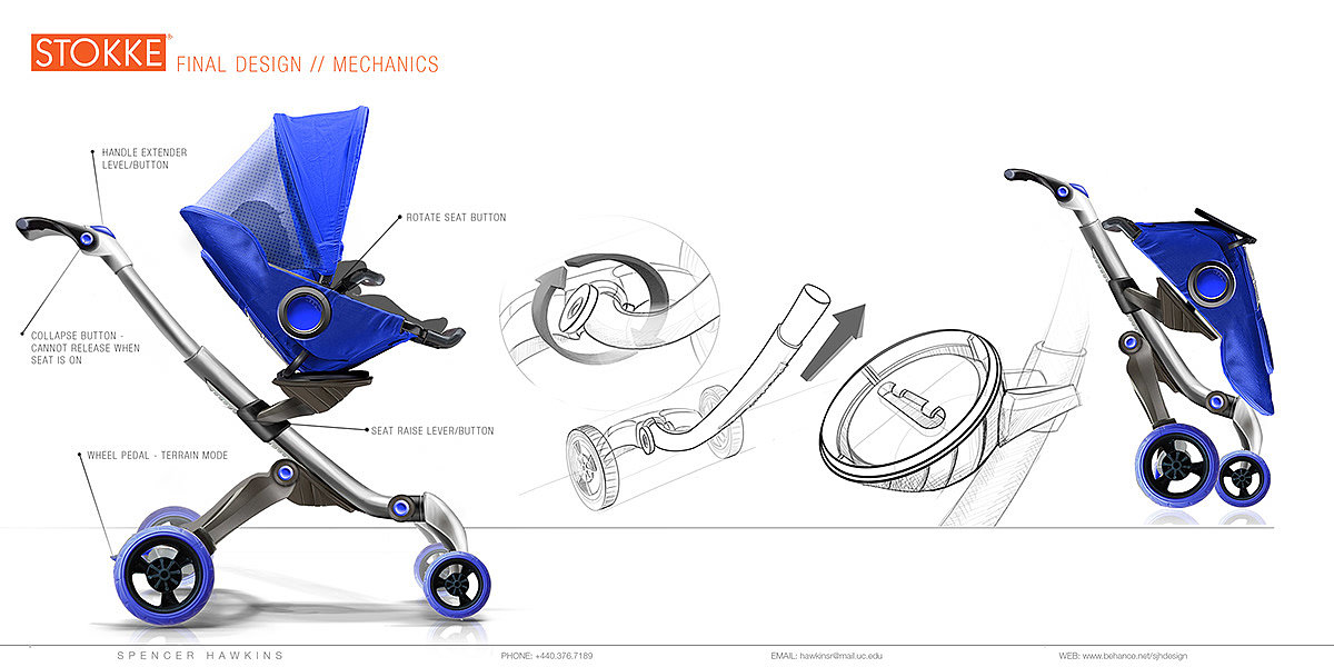 Foldable，Non lifting type，baby carriage，