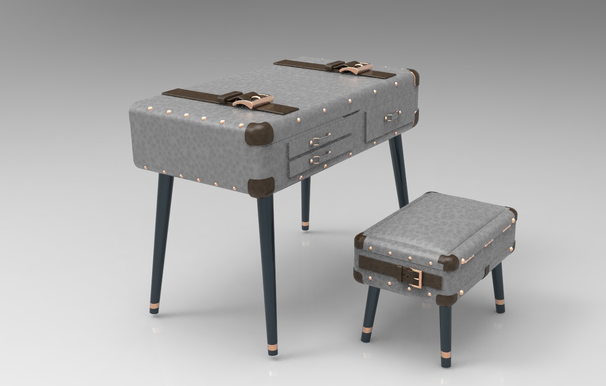 Leatherwear，leather trunk，dresser，