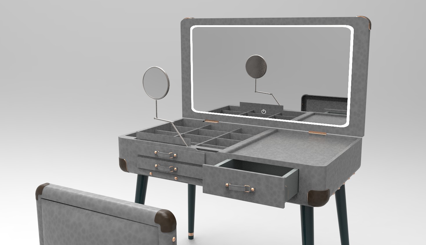 Leatherwear，leather trunk，dresser，