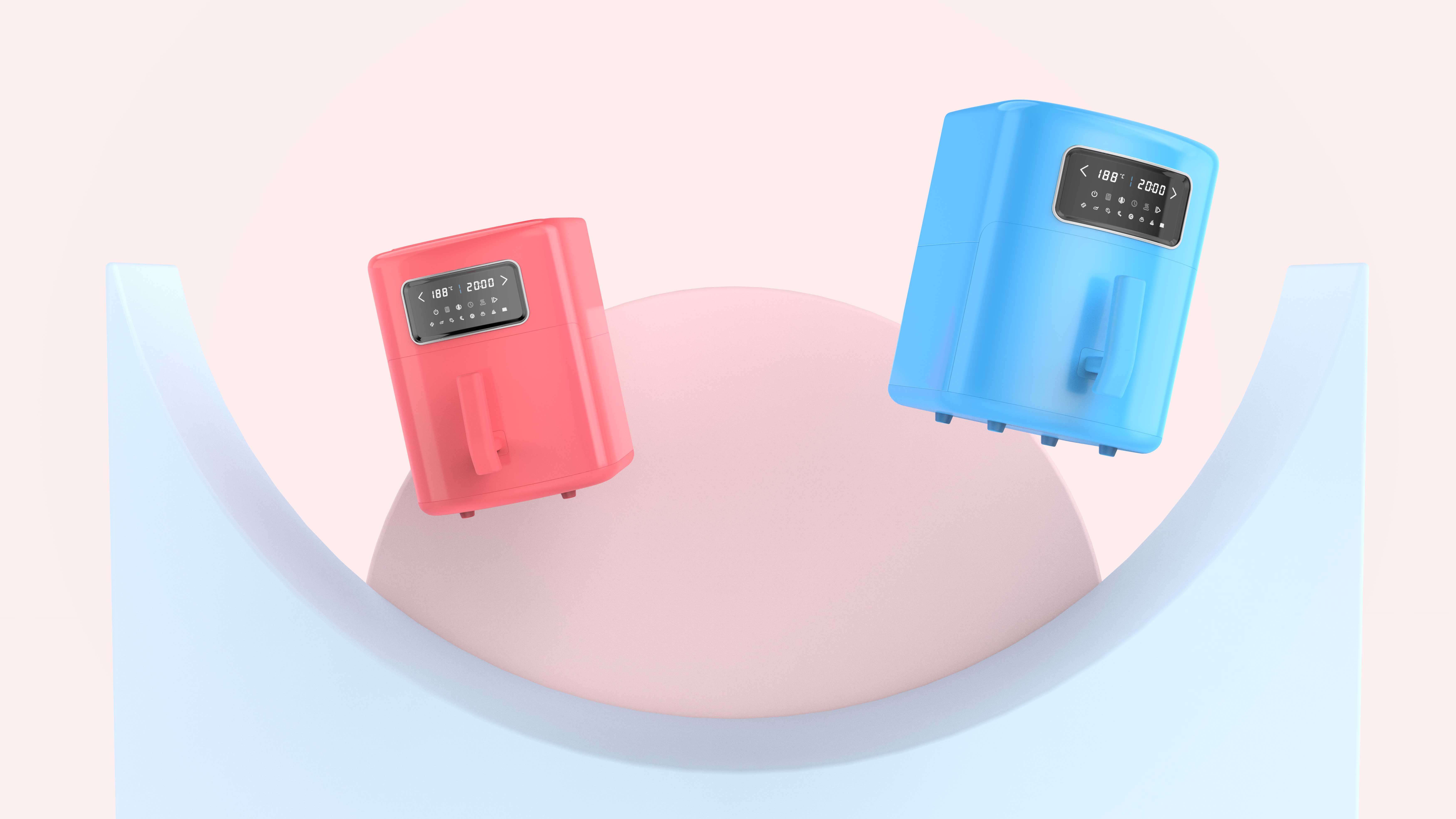 Air fryer，Air oven，oven，Household appliances，product design，industrial design，Interface design，Kitchen appliances，