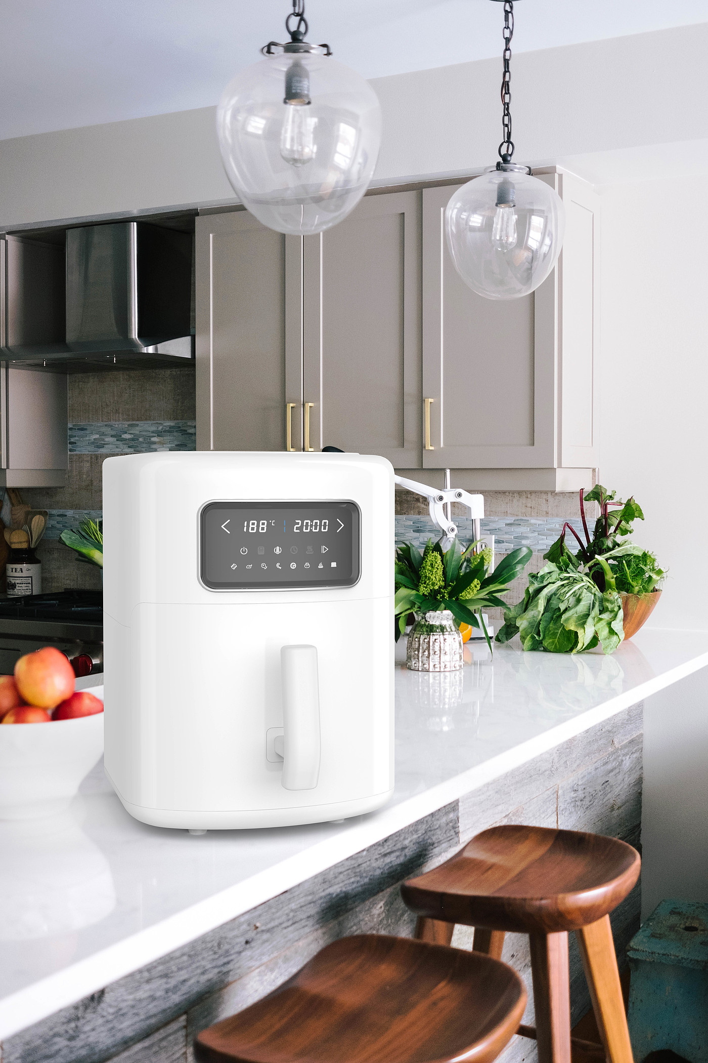 Air fryer，Air oven，oven，Household appliances，product design，industrial design，Interface design，Kitchen appliances，