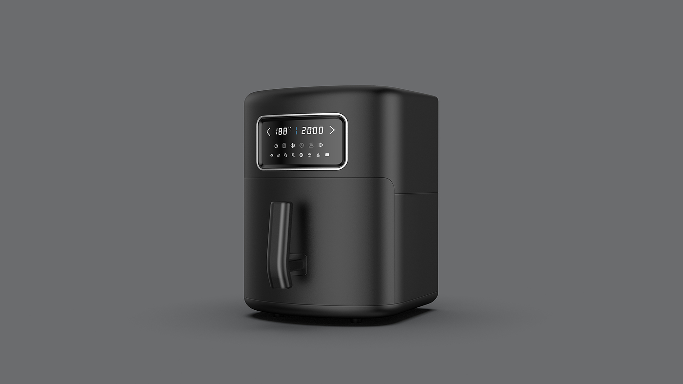 Air fryer，Air oven，oven，Household appliances，product design，industrial design，Interface design，Kitchen appliances，