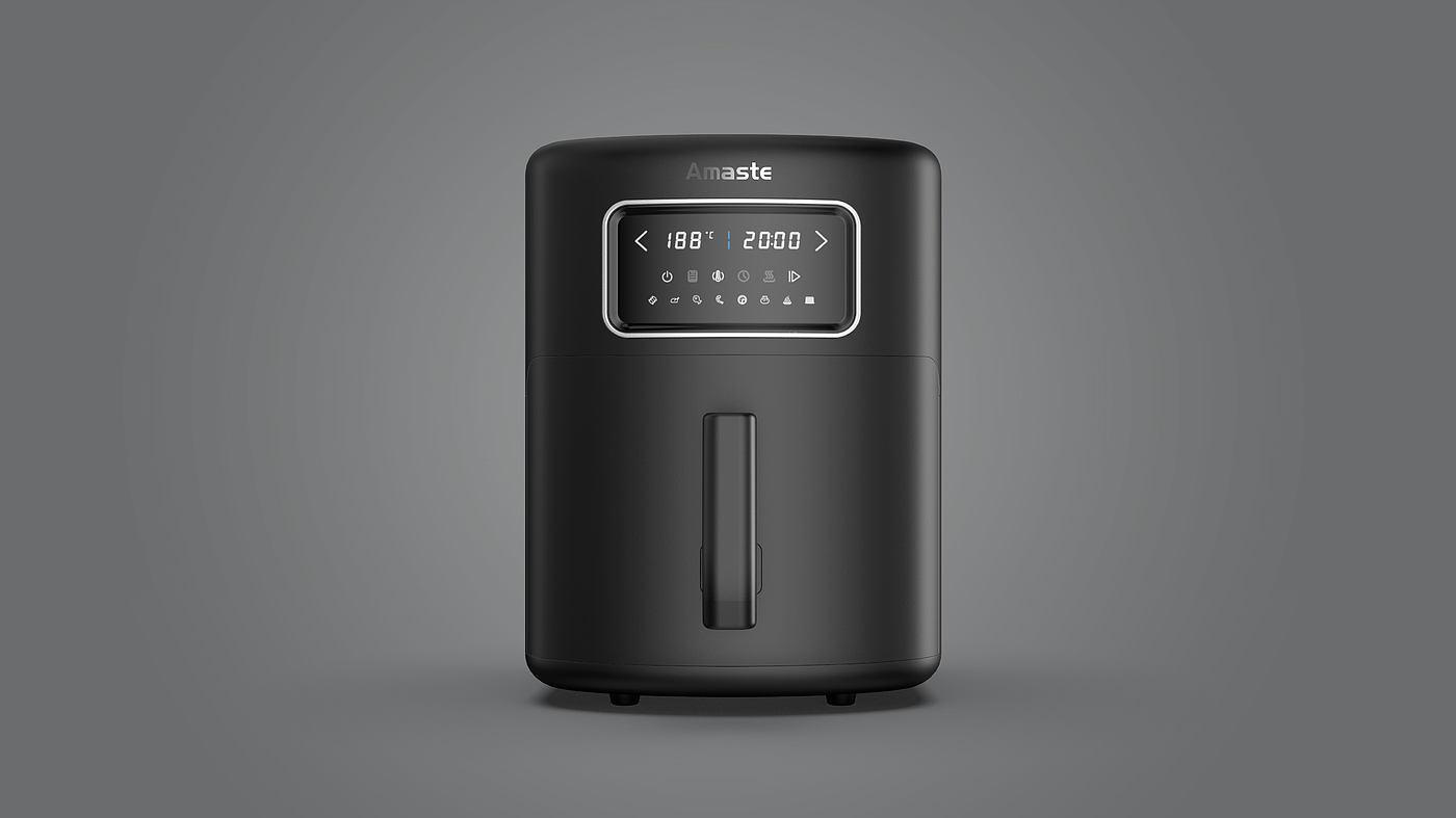 Air fryer，Air oven，oven，Household appliances，product design，industrial design，Interface design，Kitchen appliances，
