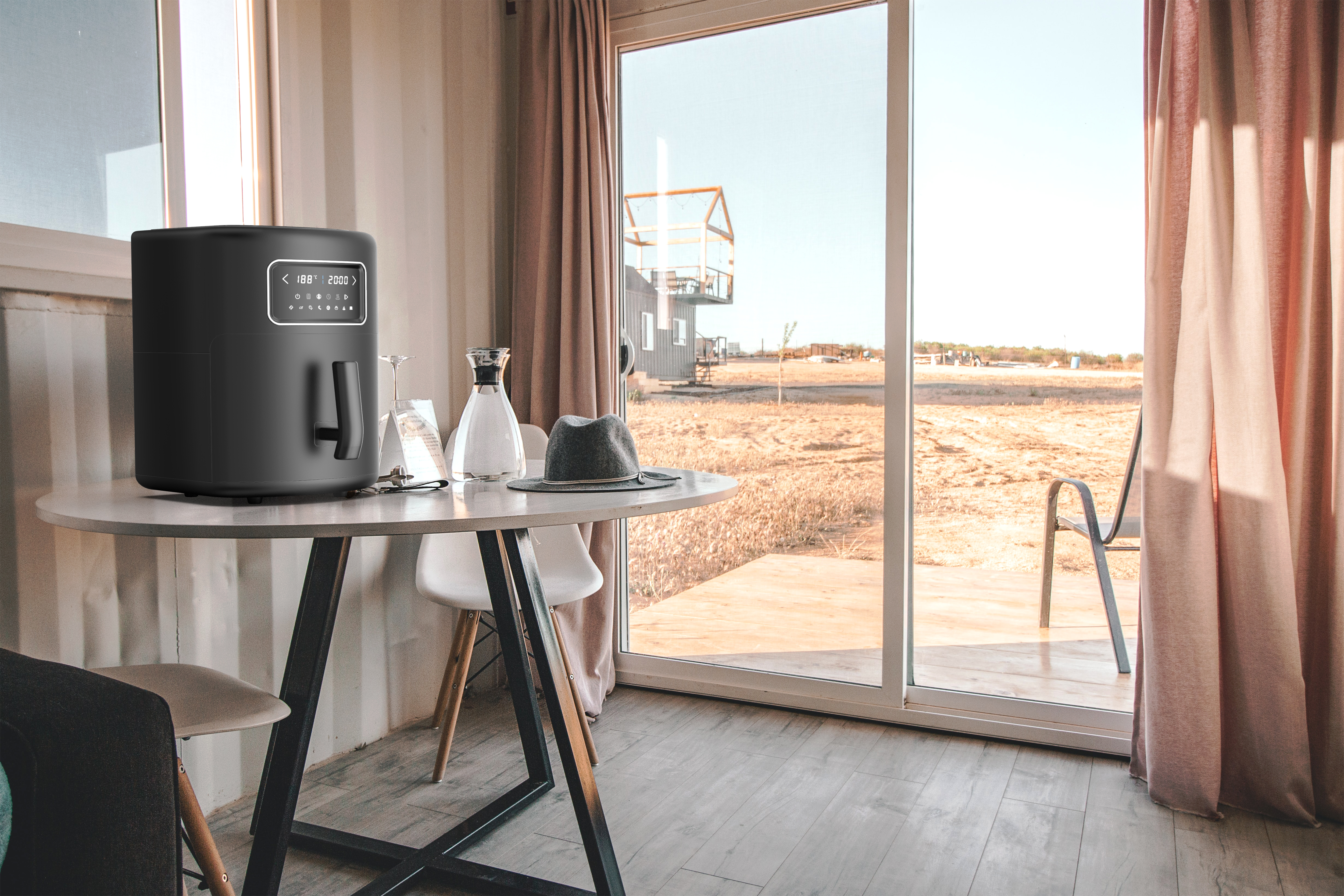 Air fryer，Air oven，oven，Household appliances，product design，industrial design，Interface design，Kitchen appliances，