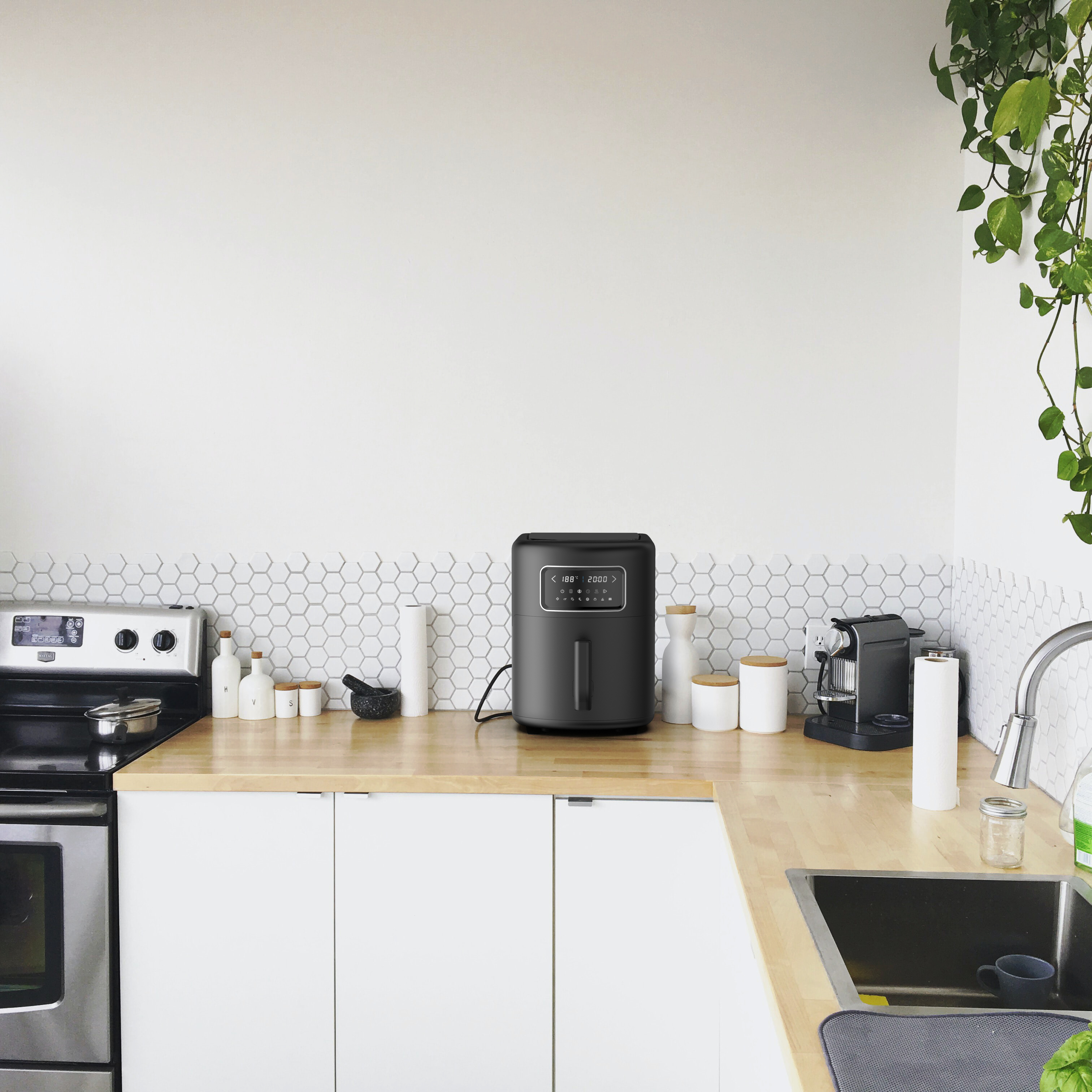 Air fryer，Air oven，oven，Household appliances，product design，industrial design，Interface design，Kitchen appliances，