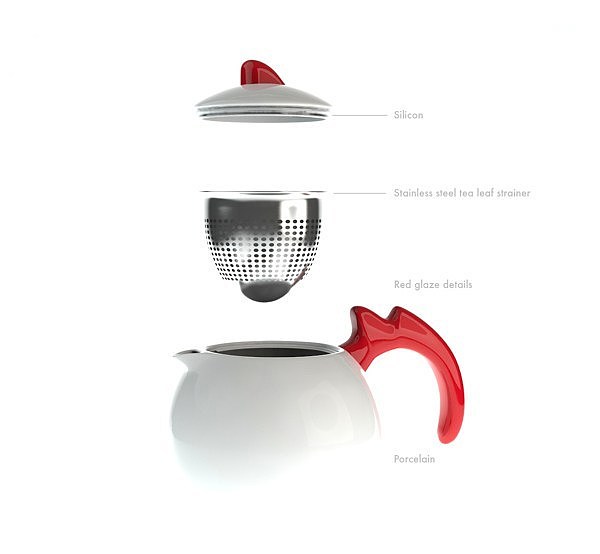 lovely，cock，teapot，teacup，Design，