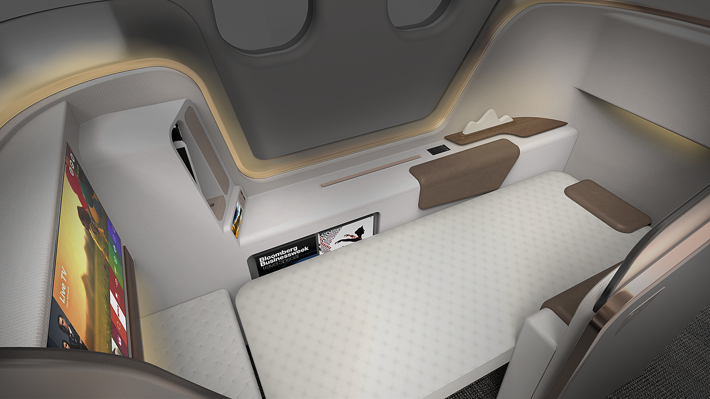 机舱，座位，一体化设计，