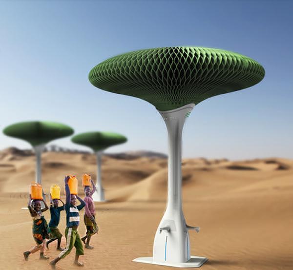 沙漠，给水，装置，概念，设计，创意，