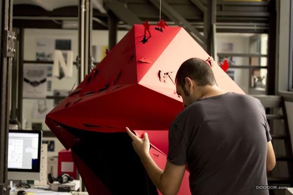 gules，fortress，bloody battle，paper-cut，originality，Design，