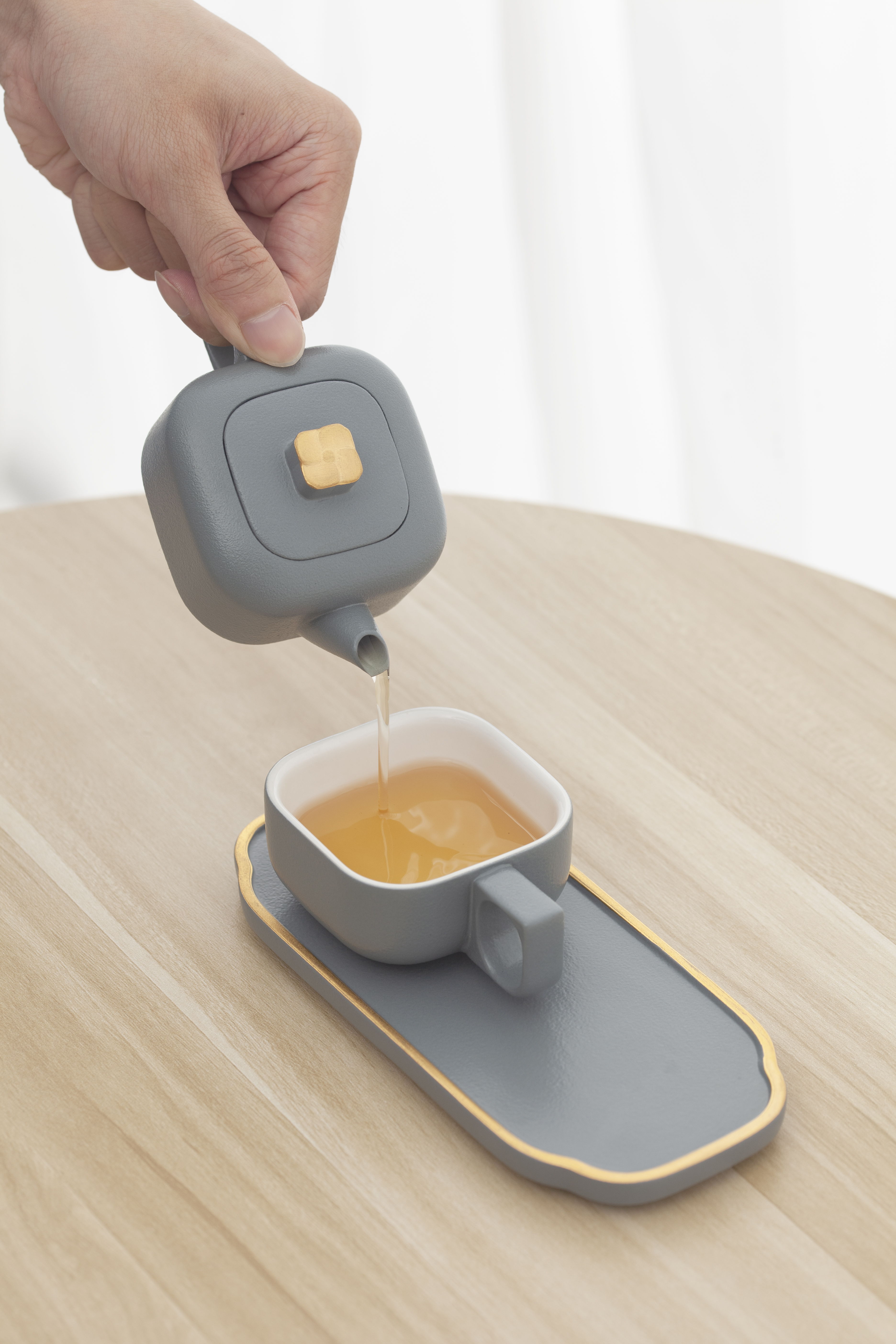 Poxi，the Imperial Palace，Moonstone ash，Siheruyi，A pot and a cup，