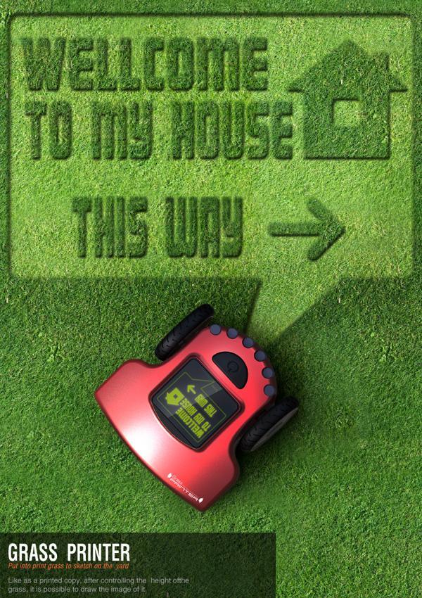 lawn，gardening，beautify，Art，a literary creation，machine，printer，