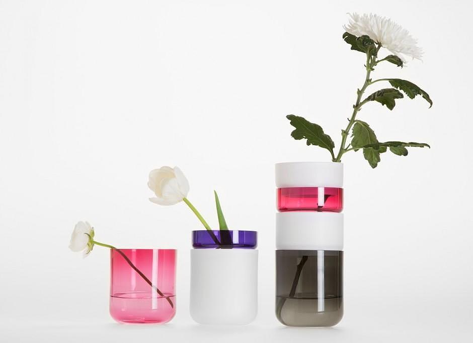 模块化，组合，玻璃，花瓶，创意，设计，