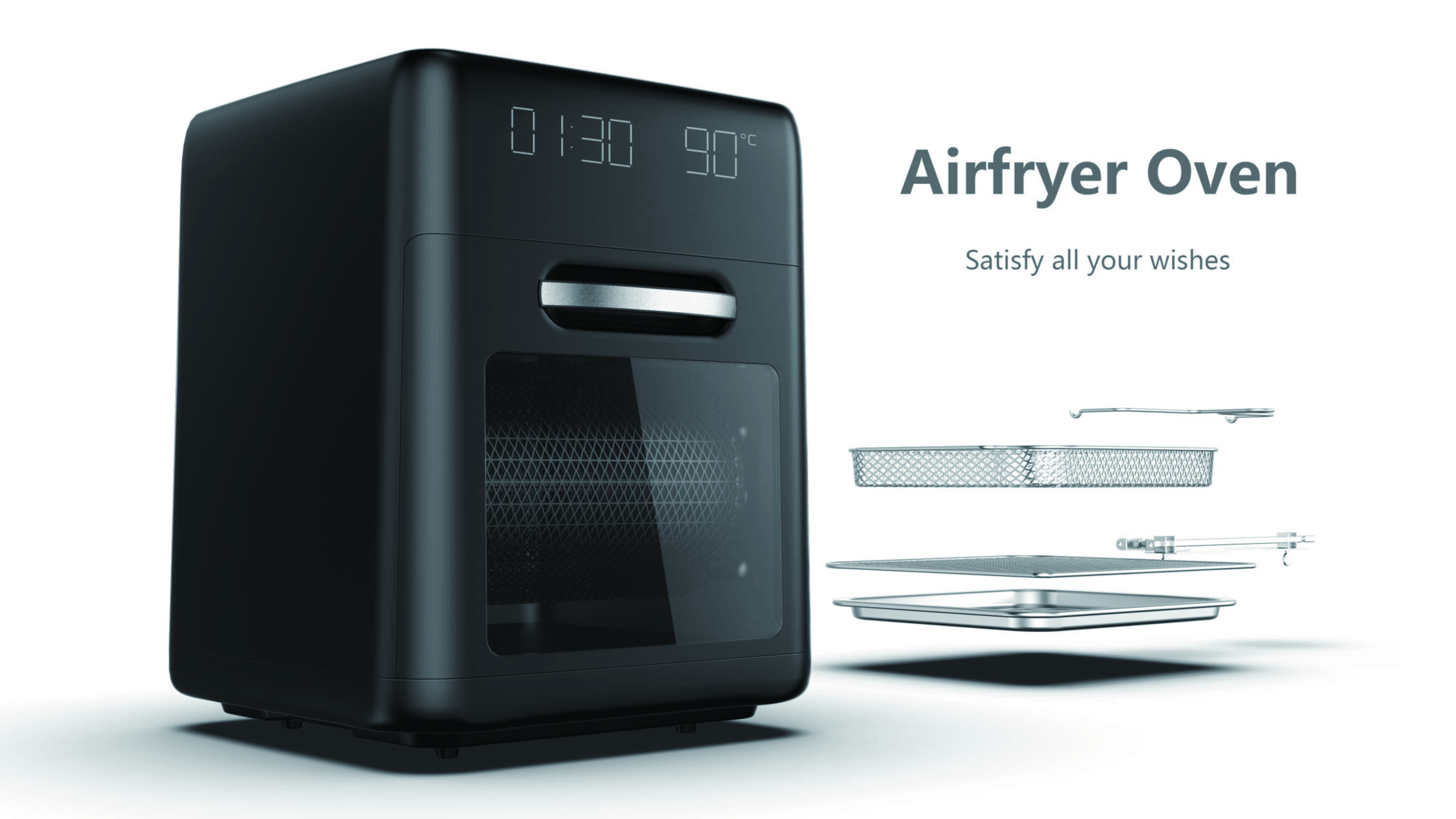 Air fryer，Air oven，product design，industrial design，kitchen，small home appliances，Innovative design，