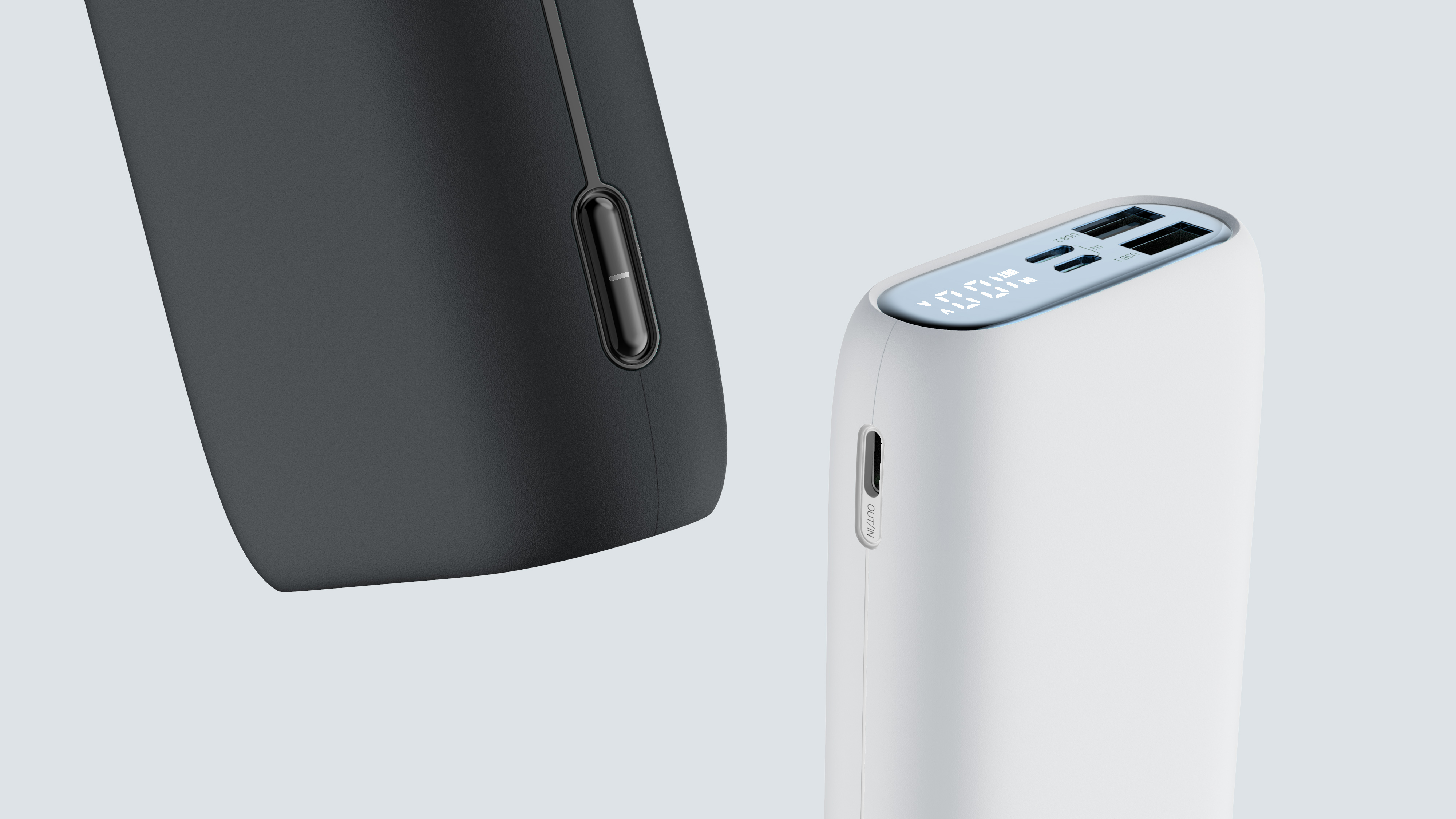 portable source，portable battery，Mobile power supply 20000mah，Digital display mobile power supply，Simple power bank，