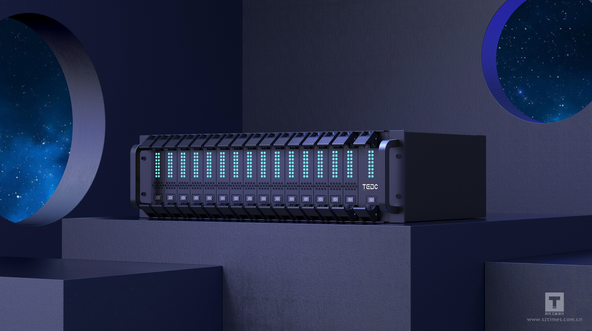 3U server host design，Appearance and structure design of 3U server host，Server design，Industrial host design，