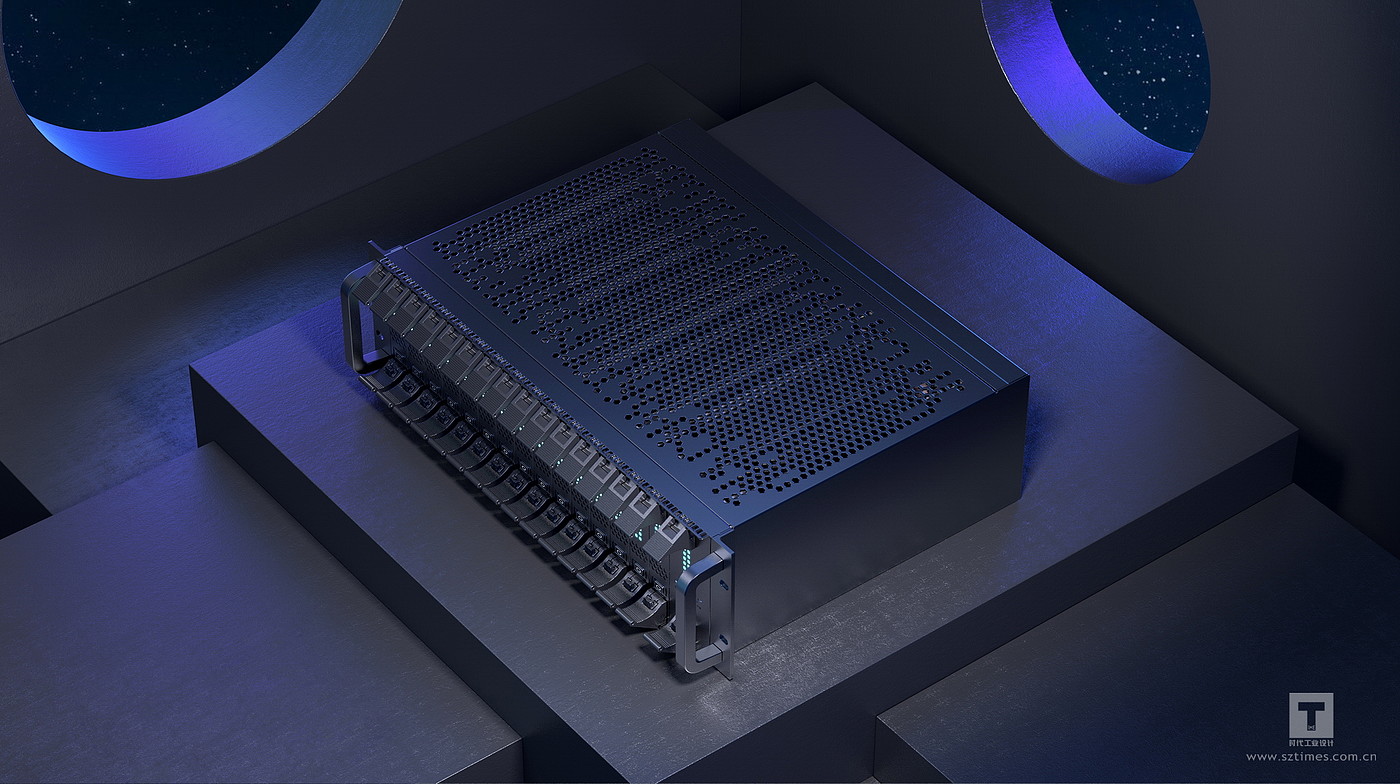 3U server host design，Appearance and structure design of 3U server host，Server design，Industrial host design，