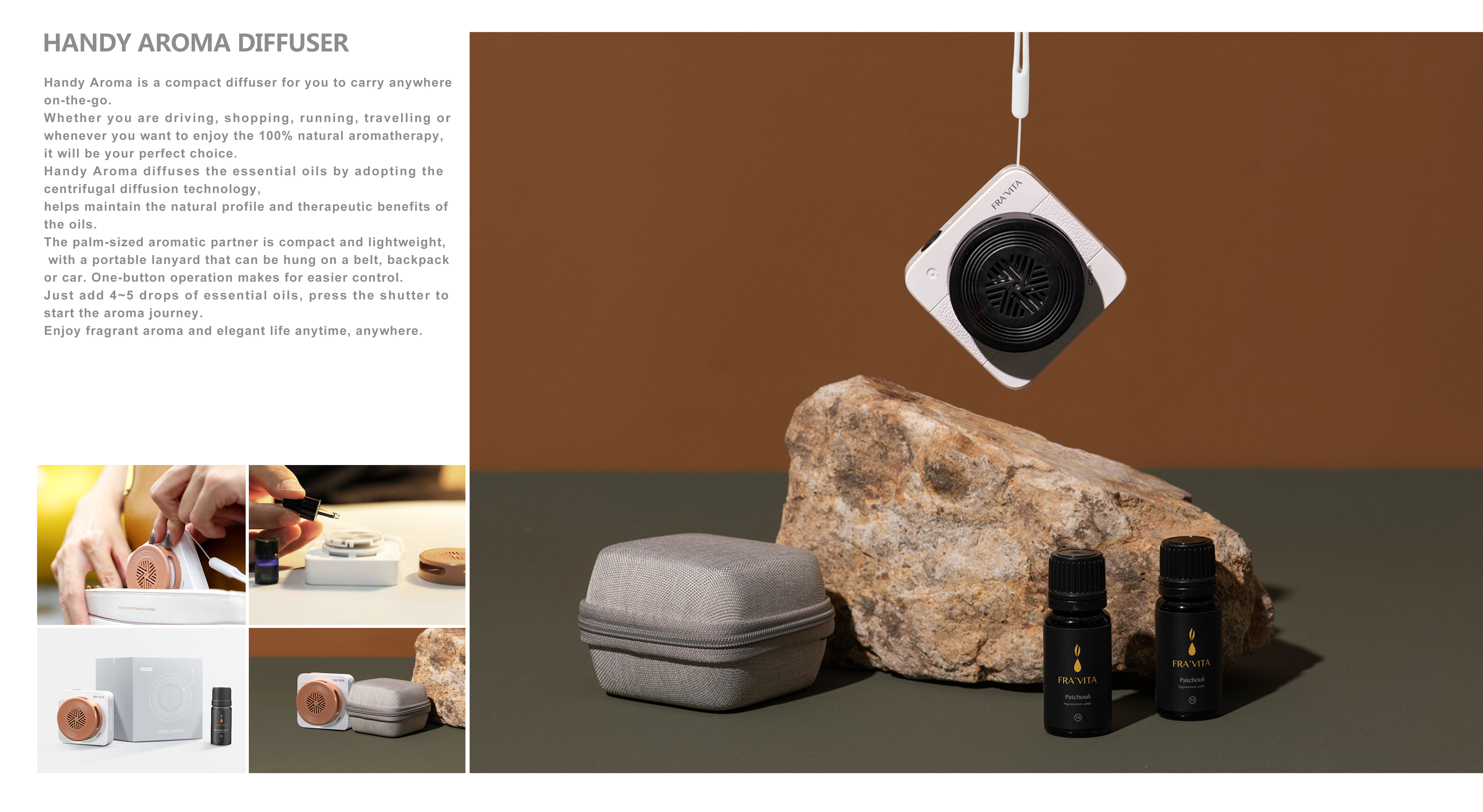 Portable aromatherapy diffuser，