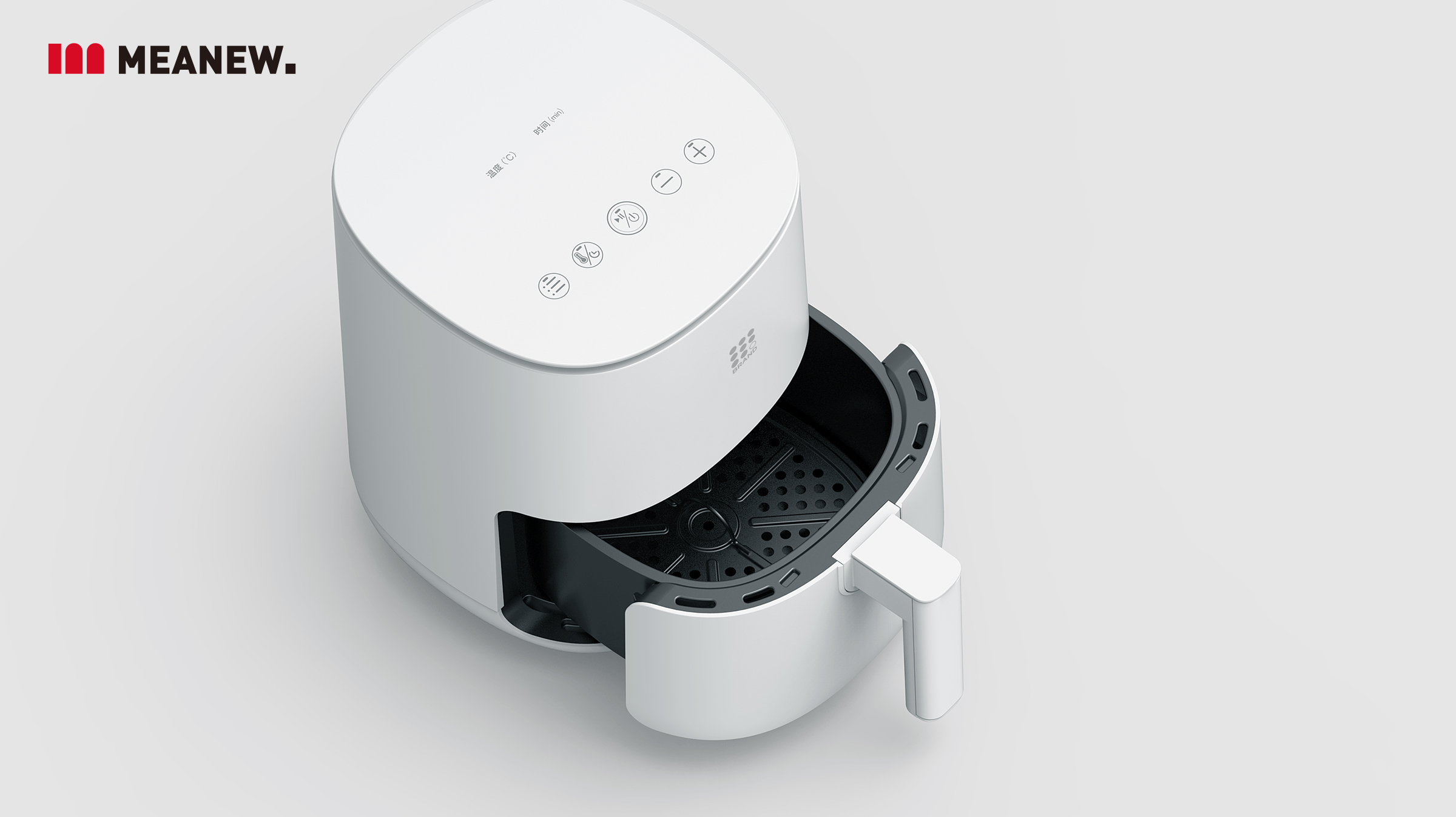 Intelligent air fryer，Kitchen appliances，Meanew Design，Mingrui industrial design，Retro light luxury，