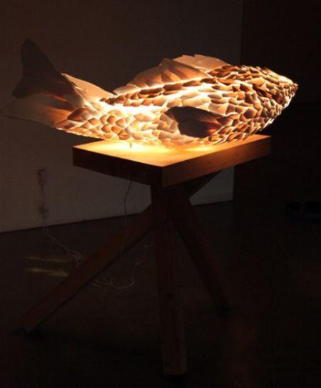 Fish jump，surrealistic，Fish lamp，originality，Design，