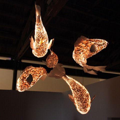 Fish jump，surrealistic，Fish lamp，originality，Design，