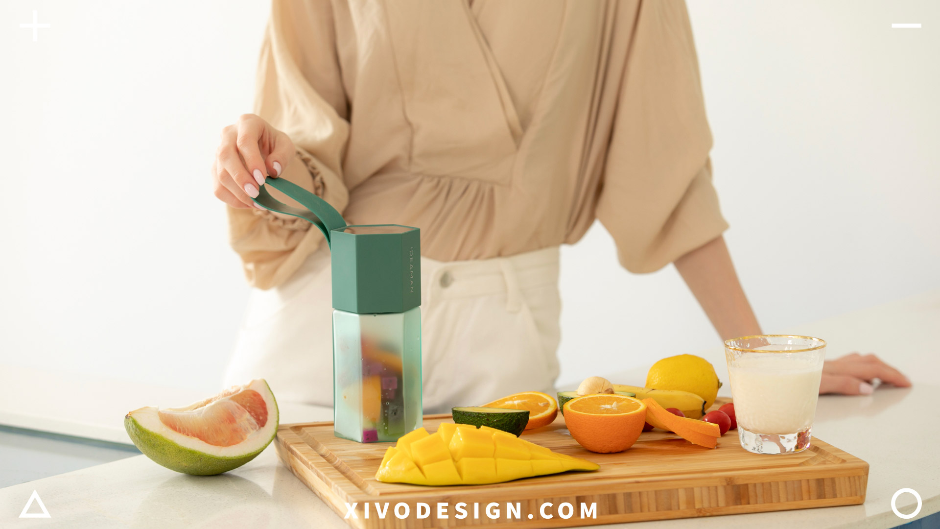 Juice cup，Good simple geometry，hexagon，juice cup，Juicer，Fruits，Creative small household appliances，