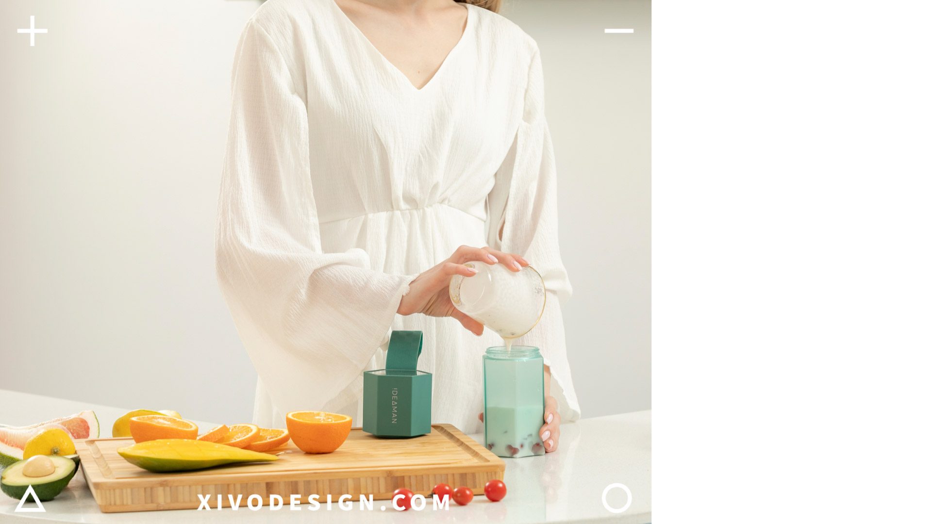 Juice cup，Good simple geometry，hexagon，juice cup，Juicer，Fruits，Creative small household appliances，