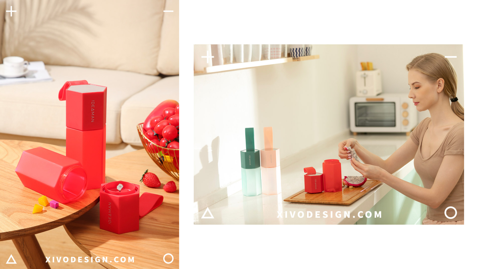 Juice cup，Good simple geometry，hexagon，juice cup，Juicer，Fruits，Creative small household appliances，