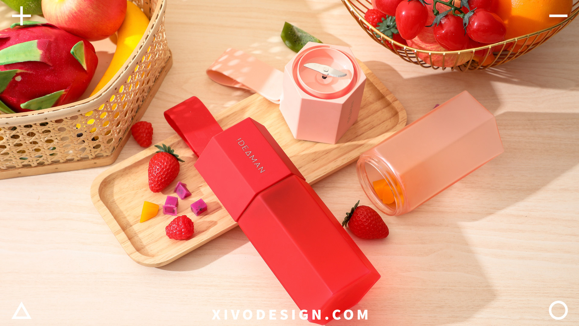 Juice cup，Good simple geometry，hexagon，juice cup，Juicer，Fruits，Creative small household appliances，