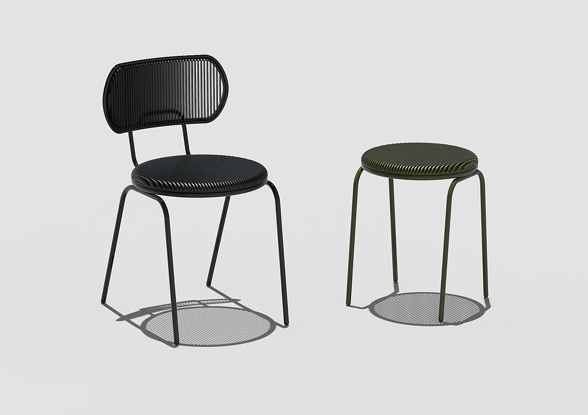 stool，chair，linear，Simplicity，