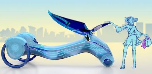 conceptual design，Future electric vehicle，Single person electric vehicle，Concept Car，