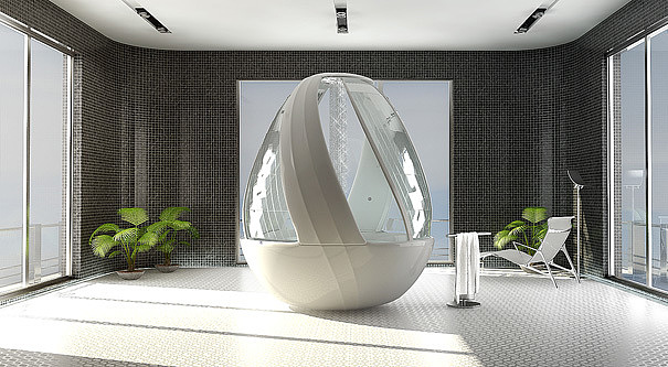 概念设计，蛋形，沐浴器，淋浴室，创意，