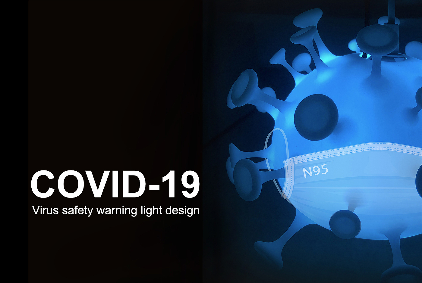 Lamp design, virus warning light，