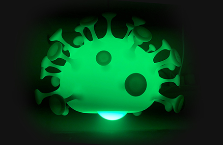Lamp design, virus warning light，