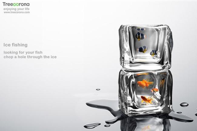 Ice cube，fish tank，originality，Design，tool，equipment，